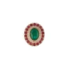 8519-gold-toned-earrings-in-statement-style-with-emerald-and-cubic-zirconia-and-pink-stone-detailing-3.webp Gold Toned Earrings In Statement Style With Emerald And Cubic Zirconia And Pink Stone Detailing