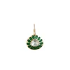 Emerald Green Round Drop Earrings