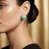 8520-gold-finish-oval-stud-earrings-with-dome-cut-turquoise-stone-and-scalloped-white-cz-halo-1.webp Gold Finish Oval Stud Earrings With Dome Cut Turquoise Stone And Scalloped White CZ Halo