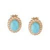 8520-gold-finish-oval-stud-earrings-with-dome-cut-turquoise-stone-and-scalloped-white-cz-halo-2.webp Gold Finish Oval Stud Earrings With Dome Cut Turquoise Stone And Scalloped White CZ Halo