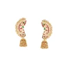 8521-gold-finish-kaanphool-earrings-with-peacock-motif-kundan-detailing-and-moti-embellished-jhumka-drop-1.webp Gold Finish Kaanphool Earrings With Peacock Motif Kundan Detailing And Moti Embellished Jhumka Drop