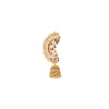 8521-gold-finish-kaanphool-earrings-with-peacock-motif-kundan-detailing-and-moti-embellished-jhumka-drop-2.webp Gold Finish Kaanphool Earrings With Peacock Motif Kundan Detailing And Moti Embellished Jhumka Drop