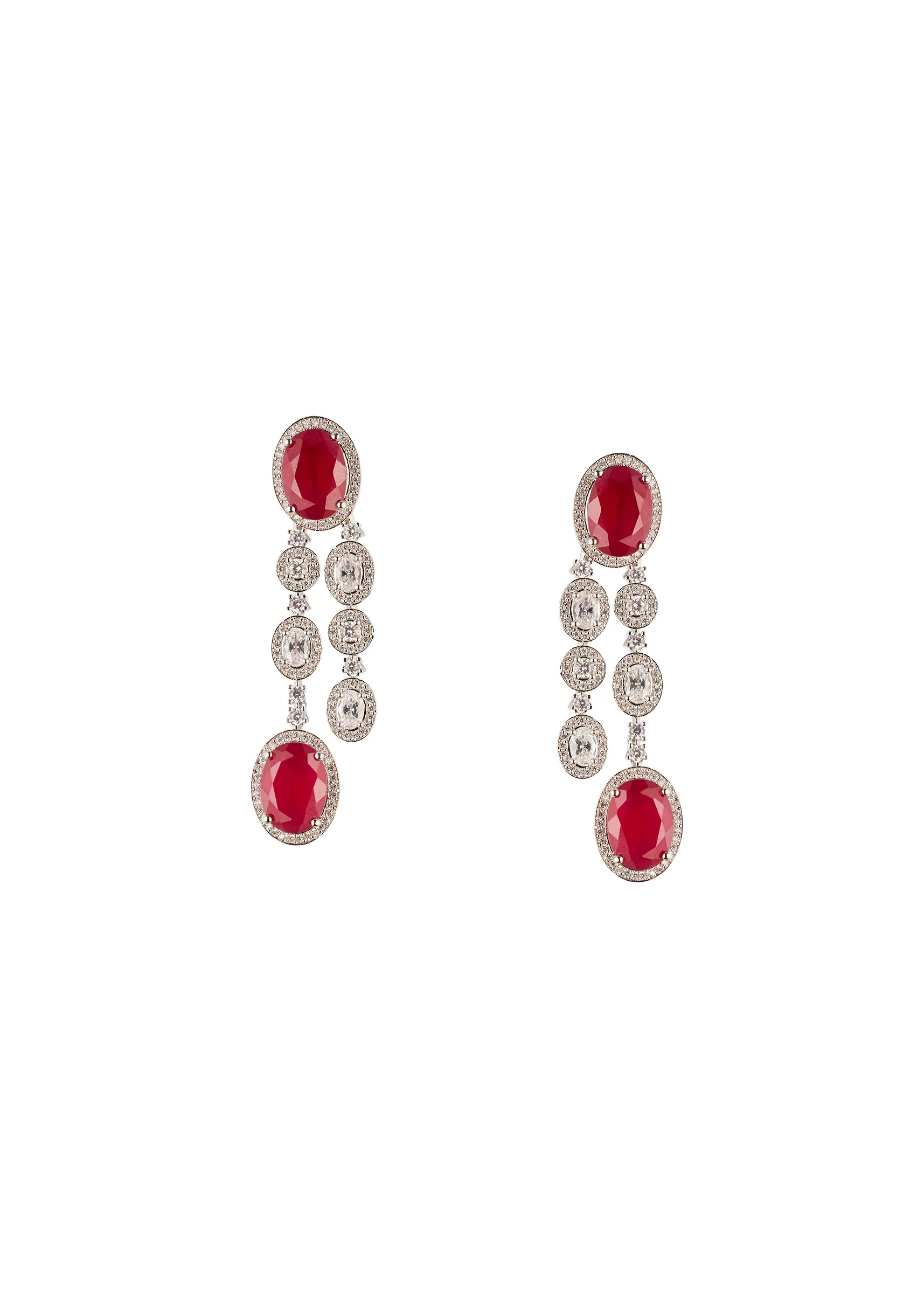 8523-red-anti-tarnish-finish-cz-diamond-and-gemstone-necklace-set-in-rhodium-plated-brass-4.webp Red Anti Tarnish Finish CZ Diamond and Gemstone Necklace Set in Rhodium Plated Brass