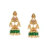 8528-gold-toned-necklace-set-with-traditional-temple-motifs-and-pink-and-green-simulated-stones-3.webp Gold Toned Necklace Set With Traditional Temple Motifs And Pink and Green Simulated Stones