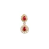 Ruby Red Statement Drop Earrings