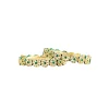 Gold Toned Green Stone And Pearl Embellished Bangles