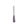 Silver Plated Purple Zircon Dangler Earrings