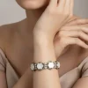Gold Plated White Kundan Polki Bangles