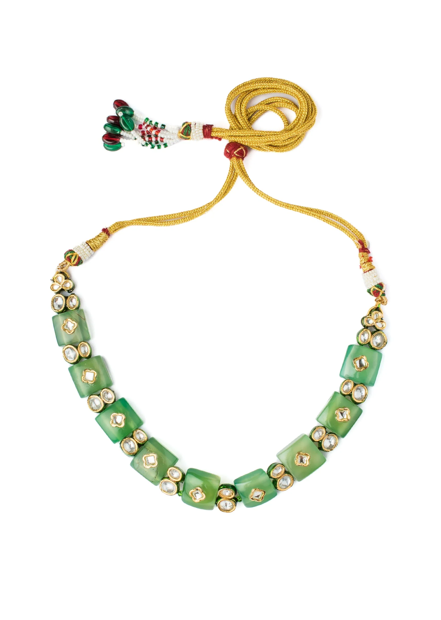Green Contemporary Choker Necklace Set
