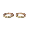 Gold Plated Bangles With Red Green Enamel And White Stones