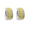 Silver Plated Yellow Hoop Earrings