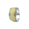Silver Plated Yellow Hoop Earrings