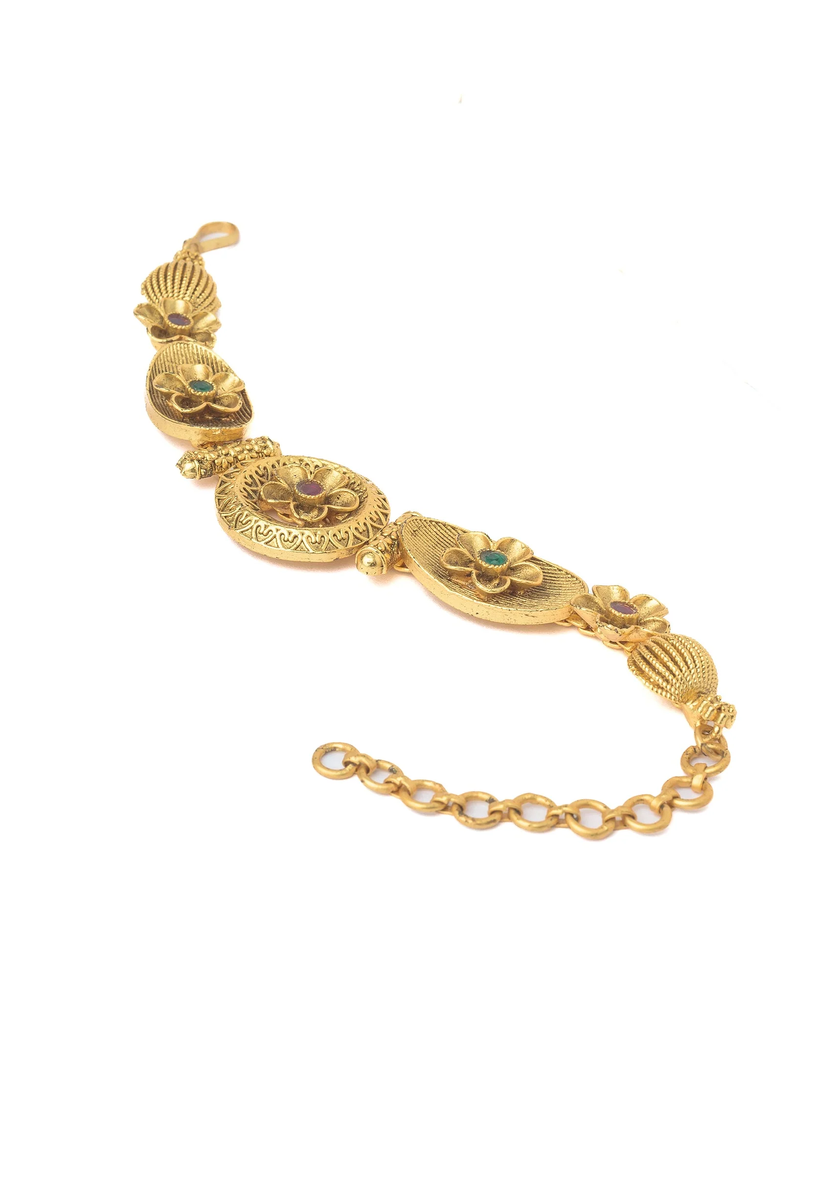 Gold Plated White Beaded Bracelet