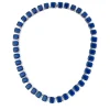 Silver Plated Blue Short Necklace Set With Earrings