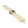 Gold Plated Blue Beaded Bracelet