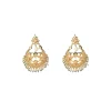 Gold Plated Kundan Polki Necklace And Earrings Set