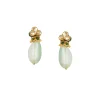 Gold Plated Green Kundan Polki Necklace Set With Earrings