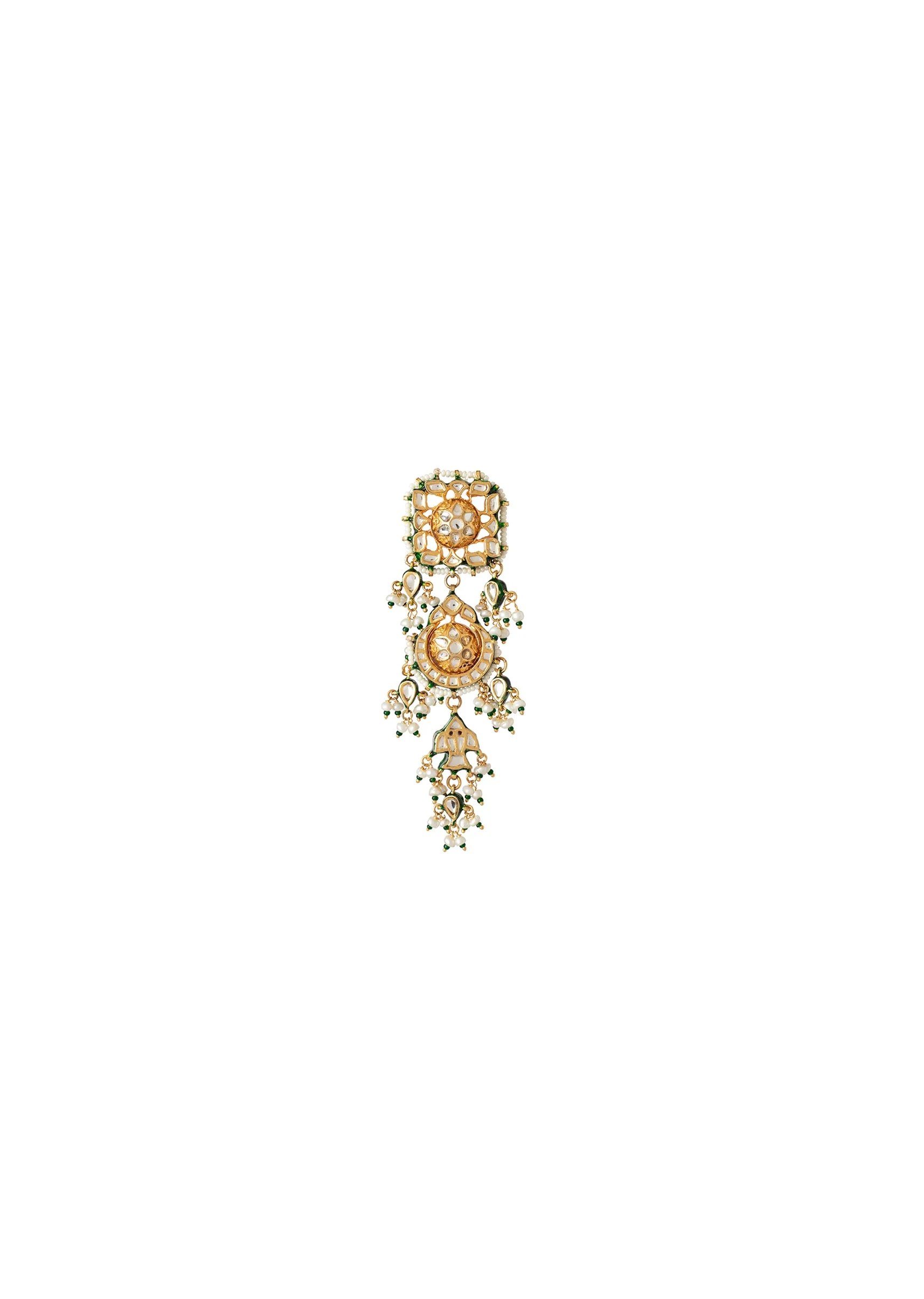 Kundan Polki Necklace Set With Earrings