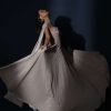 Champagne Gown With Embellished Sweetheart Cut Bodice And Spaghetti Straps Online - Kalki Fashion