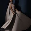 Champagne Gown With Embellished Sweetheart Cut Bodice And Spaghetti Straps Online - Kalki Fashion