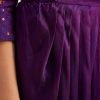 Purple Silk Kurta Dhoti Set With Resham Embroidery And Tassel Details