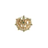 Gold Plated Green Stud Earrings