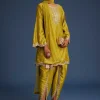 Mehendi Green Silk Embroidered Kurta Dhoti Set