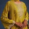 Mehendi Green Silk Embroidered Kurta Dhoti Set