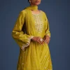 Mehendi Green Silk Embroidered Kurta Dhoti Set