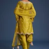 Mehendi Green Silk Embroidered Kurta Dhoti Set
