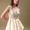Off White Dhoti With Embroidered Top