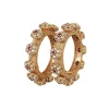 Gold Plated Red Temple Bangles