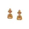 896-gold-toned-temple-style-jewellery-set-with-pink-and-green-simulated-stones-4.webp Gold Toned Temple Style Jewellery Set With Pink and Green Simulated Stones