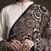 Off White Khadi Dhoti Suit With Black Hand Dyed Ajrakh Dupatta