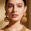 902-gold-finish-necklace-set-with-traditional-temple-motifs-1.webp Gold Finish Necklace Set With Traditional Temple Motifs