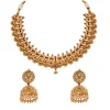 902-gold-finish-necklace-set-with-traditional-temple-motifs-2.webp Gold Finish Necklace Set With Traditional Temple Motifs