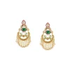 907-gold-traditional-kundan-polki-chandbali-earrings-with-stones-2.webp Gold Traditional Kundan Polki Chandbali Earrings with Stones