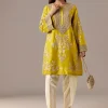 Yellow Patchwork Dhoti Suit Set