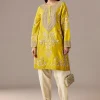 Yellow Patchwork Dhoti Suit Set
