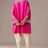 Pink Patchwork Dhoti Suit Set