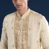 Beige Kurta with Dhoti & Dupatta Muhurtham Set