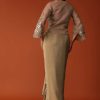 Gold Festive Dhoti Suit Set In Crepe With Foil Embroidery