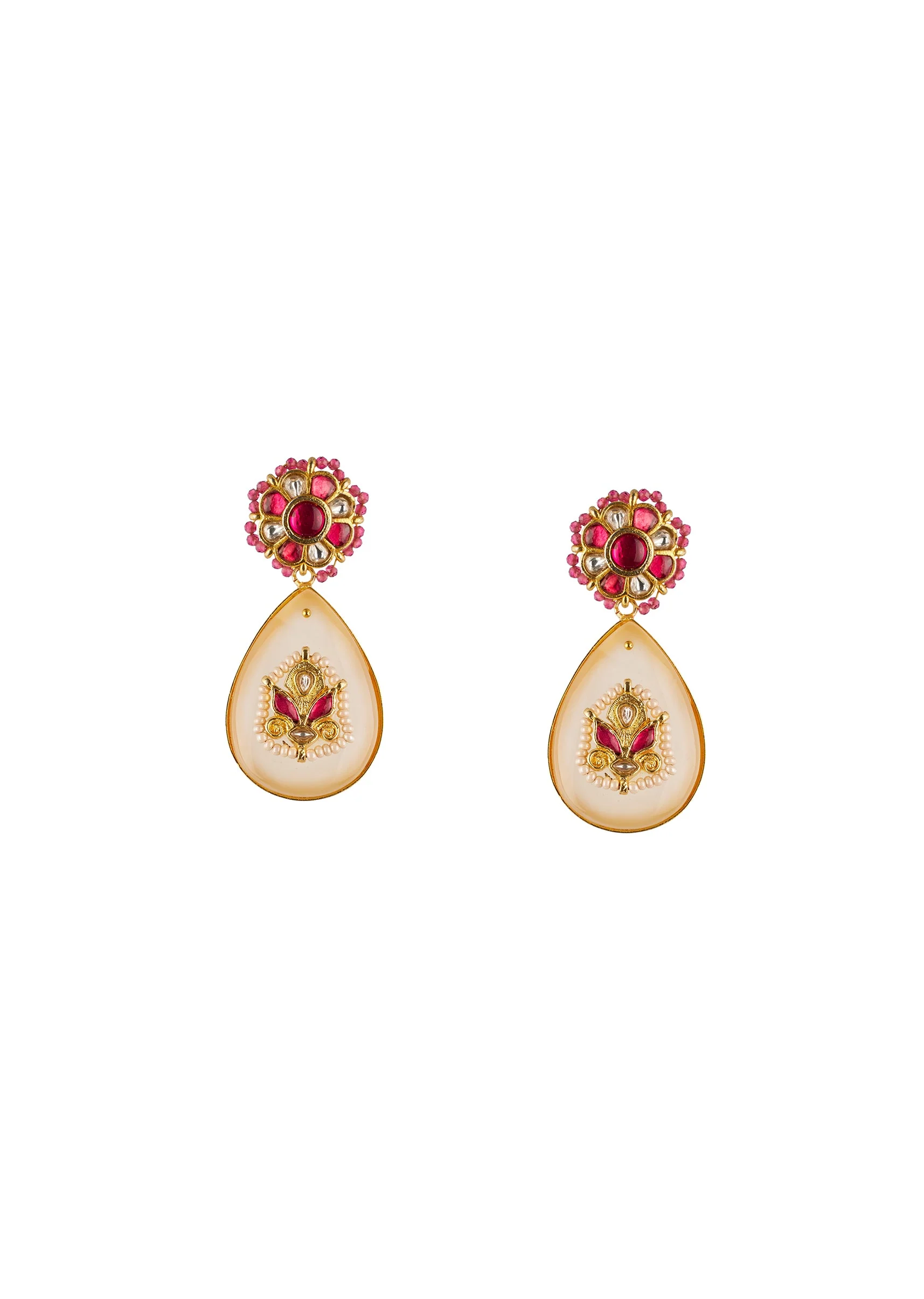 915-red-and-off-white-traditional-gold-kundan-jadau-danglers-2.webp Red and Off White Traditional Gold Kundan Jadau Danglers