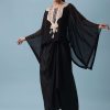 Black Organza Top And Dhoti Set with Zari Work