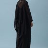 Black Organza Top And Dhoti Set with Zari Work