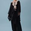 Black Organza Top And Dhoti Set with Zari Work