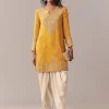 Yellow Embellished Dhoti Suit Set