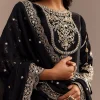 Black Satin Zari Embroidered Dhoti Kurta Set
