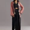 Black Organza Jacket and Satin Dhoti Palazzo Set With Zardosi Embroidery
