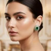 927-aqua-blue-anti-tarnish-cz-diamond-rhodium-plated-brass-floral-earrings-1.webp Aqua Blue Anti Tarnish CZ Diamond Rhodium Plated Brass Floral Earrings